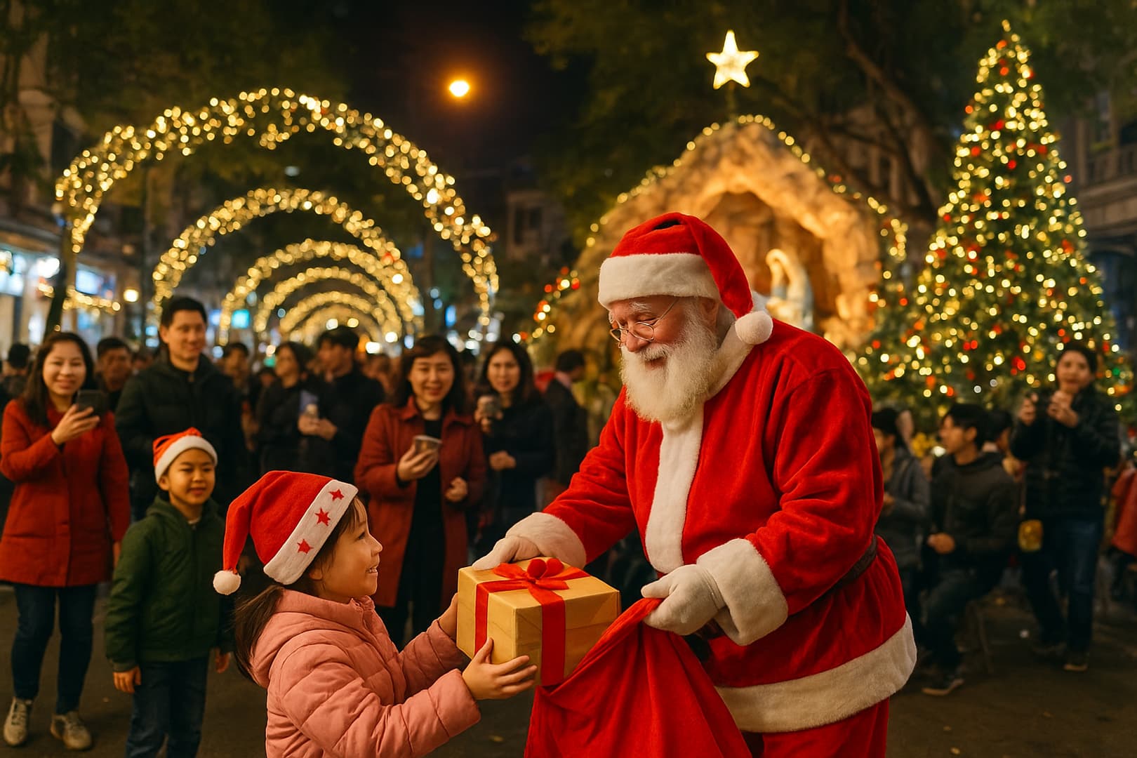 Ảnh: Người Việt vui chơi và chụp ảnh trong dịp Noel